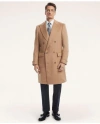 Brooks Brothers Camel Hair Peak Lapel Coat In Brown