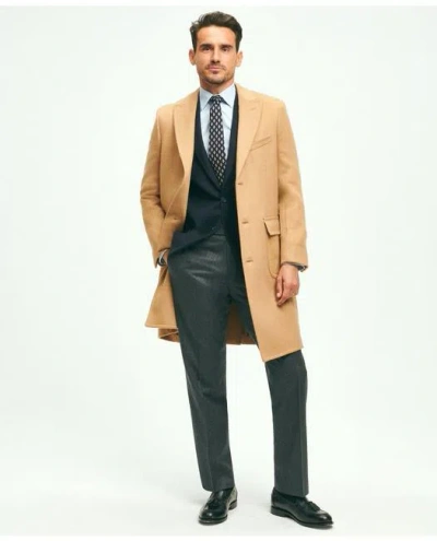 Brooks Brothers Camel Hair Polo Coat In Brown