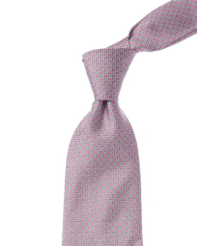 Brooks Brothers Cane Link Pink Silk Tie