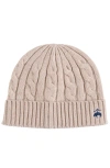 Brooks Brothers Cashmere Blend Classic Cable Hat In Neutral