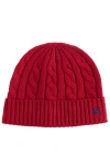 Brooks Brothers Cashmere Blend Classic Cable Hat In Red