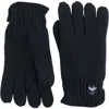 Brooks Brothers Cashmere Blend Suede Trim Gloves In Black