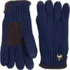 Brooks Brothers Cashmere Blend Suede Trim Gloves In Blue
