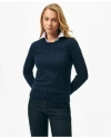Brooks Brothers Cashmere Crewneck Sweater In Navy