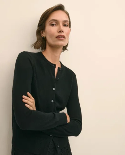 Brooks Brothers Cashmere Cardigan Sweater In Black