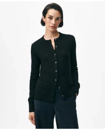 Brooks Brothers Cashmere Cardigan Sweater In Black