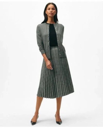 Brooks Brothers Cashmere Cardigan Sweater In Charcoal