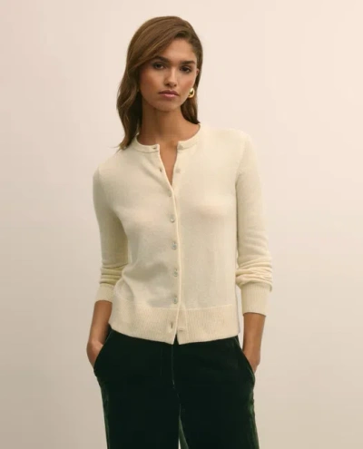 Brooks Brothers Cashmere Cardigan Sweater In Neutral