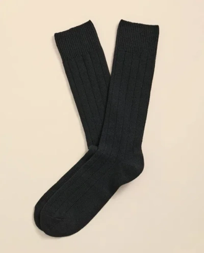 Brooks Brothers Cashmere Crew Socks In Black