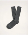 Brooks Brothers Cashmere Crew Socks In Charcoal