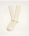 Brooks Brothers Cashmere Crew Socks In Cream