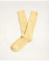 Brooks Brothers Cashmere Crew Socks In Light Yellow