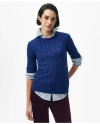 Brooks Brothers Cashmere Crewneck Sweater In Bright Blue