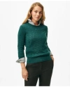 Brooks Brothers Cashmere Crewneck Sweater In Dark Green