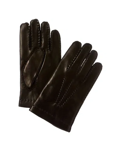 Brooks Brothers Cashmere-lined Leather Gloves In Black