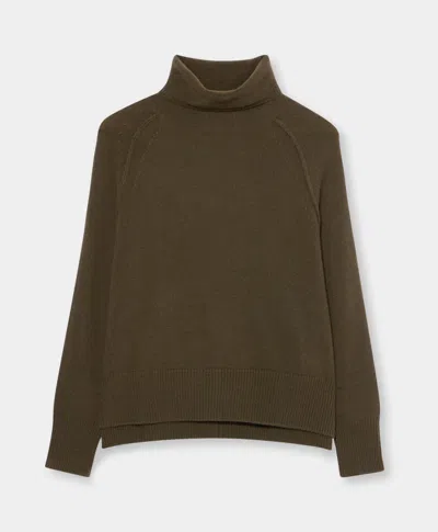 Brooks Brothers Cashmere Oversized Turtleneck In Green