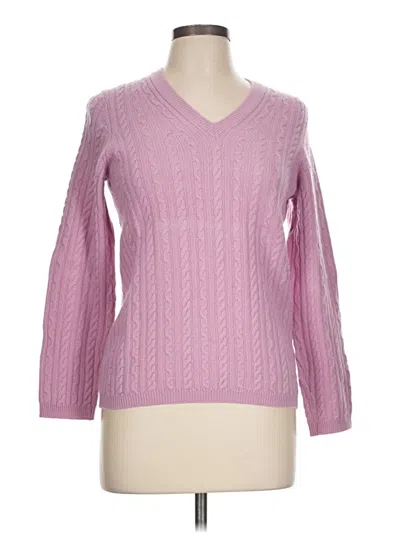 Pre-owned Brooks Brothers Cashmere Pullover Sweater In Pink