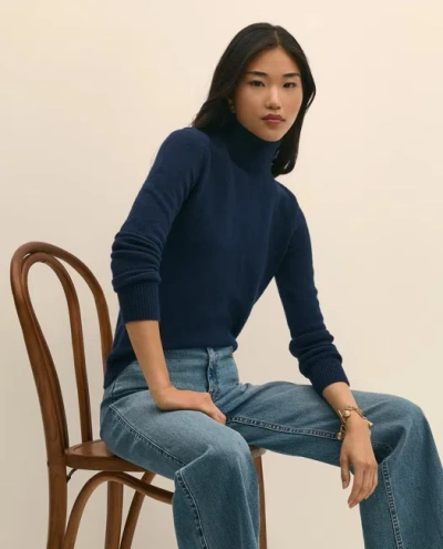 Brooks Brothers Cashmere Turtleneck Sweater In Blue