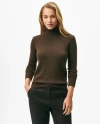 Brooks Brothers Cashmere Turtleneck Sweater In Brown