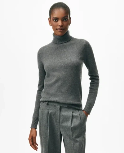 Brooks Brothers Cashmere Turtleneck Sweater In Gray