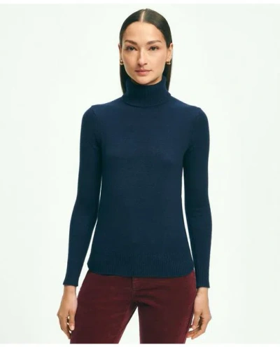 Brooks Brothers Cashmere Turtleneck Sweater In Navy
