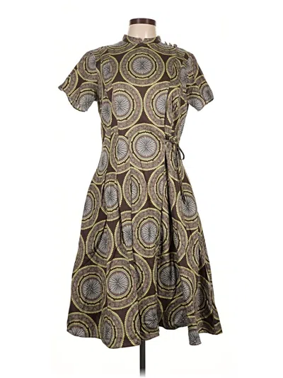Pre-owned Brooks Brothers Casual Dress In Brown