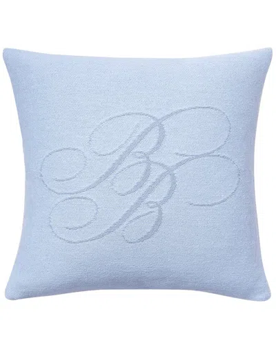 Brooks Brothers Chambray Monogram Accent Pillow In Light Marine