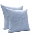 Brooks Brothers Chambray Decorative Pillow In Blue