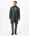 Brooks Brothers Chesterfield Coat In Harris Tweed Wool In Black