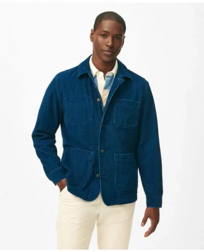 Brooks Brothers Chore Coat In Authentic Indigo-dyed Pinwale Corduroy Cotton In Indigo Blue