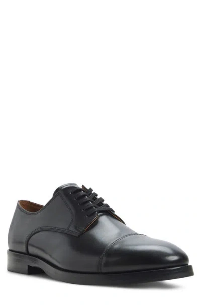 Brooks Brothers Clarkson Leather Cap Toe Derby In Black