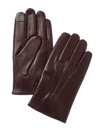 Brooks Brothers Classic Cashmere-lined Leather Gloves In Burgundy