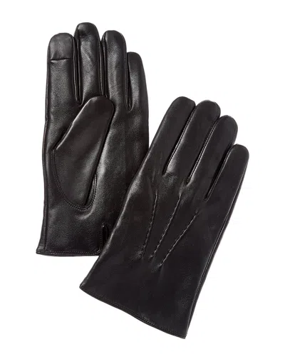 Brooks Brothers Classic Cashmere-lined Leather Gloves In Black