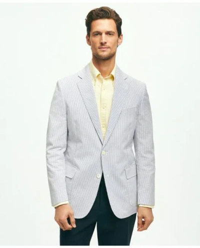 Brooks Brothers Classic Fit Archive-inspired Seersucker Sport Coat In Cotton In Blue