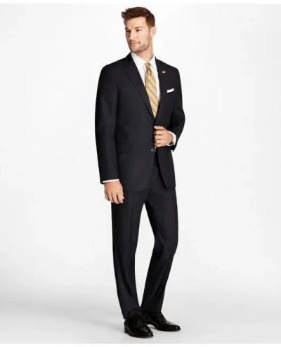 Brooks Brothers Classic Fit Blue Herringbone 1818 Suit In Navy