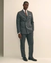 Brooks Brothers Classic Fit Cotton Herringbone Suit Pants In Black