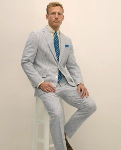 Brooks Brothers Classic Fit Cotton Seersucker 1818 Suit In Blue