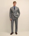 Brooks Brothers Classic Fit Double-breasted Wool Pinstripe 1818 Suit In Gray