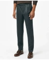 Brooks Brothers Classic Fit Double-pleated Dress Pants In Wool Flannel In Charcoal