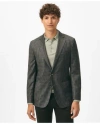 Brooks Brothers Classic Fit Gingham Sport Coat In Merino Wool In Grey