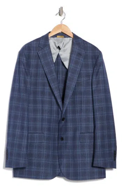 Brooks Brothers Classic Fit Hopsack Plaid Wool Sport Coat In Blue Check