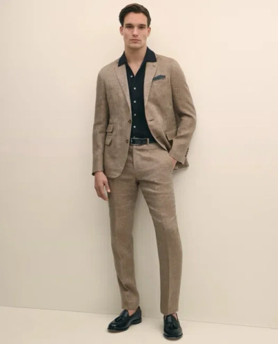 Brooks Brothers Classic Fit Linen 1818 Herringbone Sport Coat In Neutral