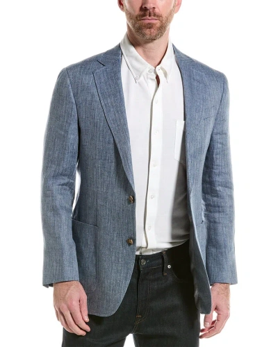 Brooks Brothers Classic Fit Linen Suit Jacket In Blue