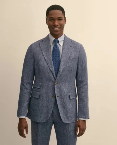 Brooks Brothers Classic Fit Linen Twill Suit Jacket In Blue