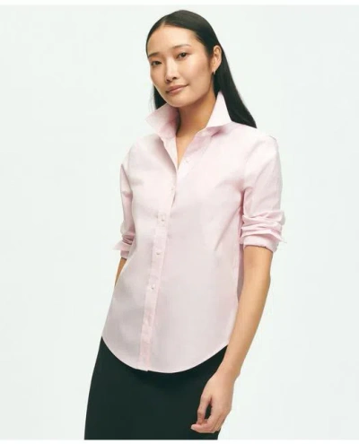 Brooks Brothers Classic-fit Non-iron Stretch Supima Cotton Dress Shirt In Pink