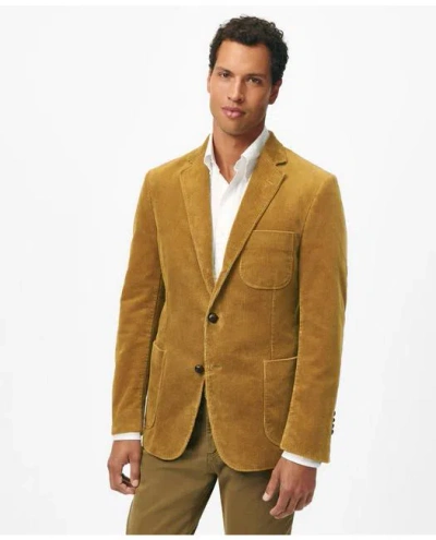 Brooks Brothers Traditional Fit Stretch Cotton Wide-wale Corduroy Sport Coat | Medium Brown | Size 44 Regular In Camel