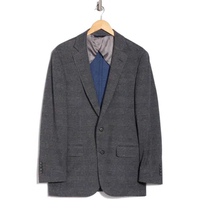 Brooks Brothers Classic Fit Plaid Knit Sport Coat In Grey Blue Check