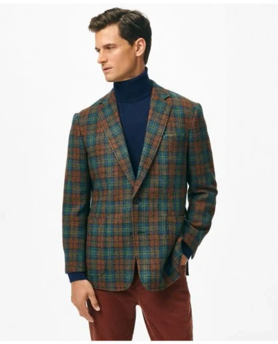 Brooks Brothers Classic Fit Sport Coat In Plaid Shetland Wool Tweed In Multicolor