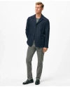 Brooks Brothers Classic Fit Sport Coat In Windowpane Wool-cashmere Blend In Navy