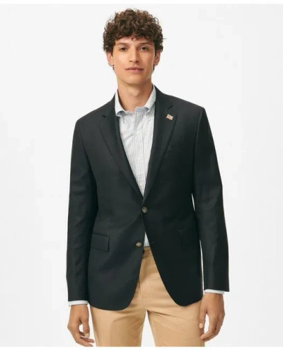 Brooks Brothers Classic Fit Stretch Saxxon Wool 1818 Blazer In Navy